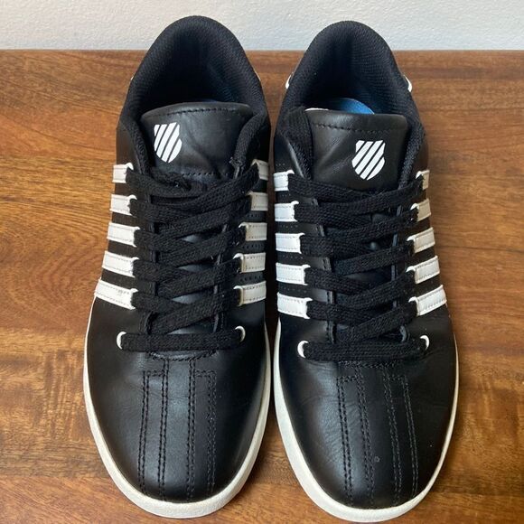K-Swiss Varsity Black White Low Shoes Sneakers - Picture 4 of 10